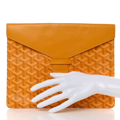 Goyard Goyardine Large Commando Envelope 2 Flat Pouch Yellow 2 of 7