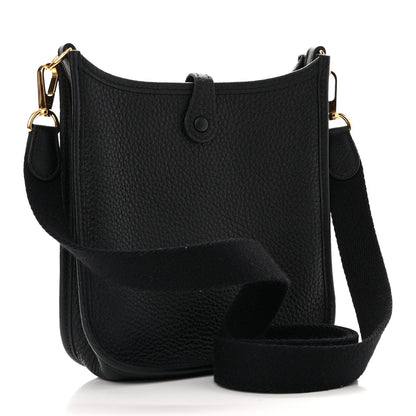 Hermes Taurillon Clemence Evelyne TPM Black 3 of 11