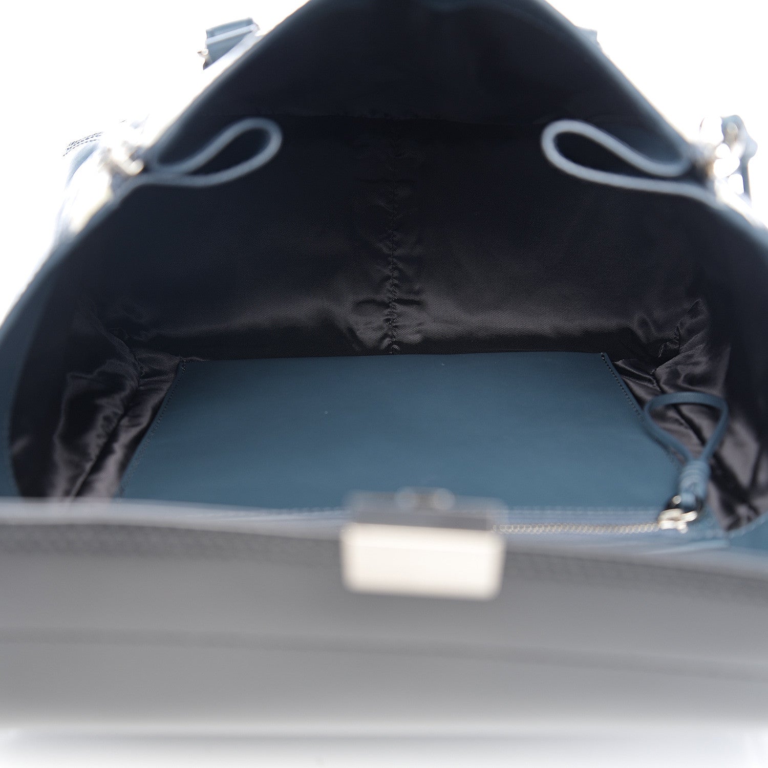 3.1 Phillip Lim 3.1 Calfskin Colorblock Medium Pashli Satchel Steel Off White 4 of 8