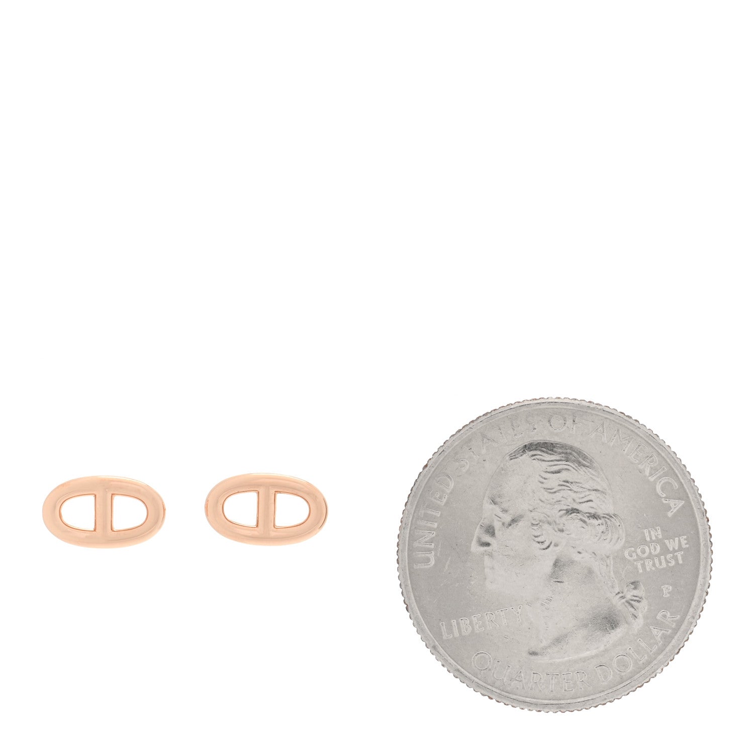 Hermes 18K Rose Gold TPM Farandole Stud Earrings 2 of 5