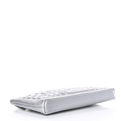 Chanel Metallic Calfskin Keyboard Pouch Silver 4 of 11