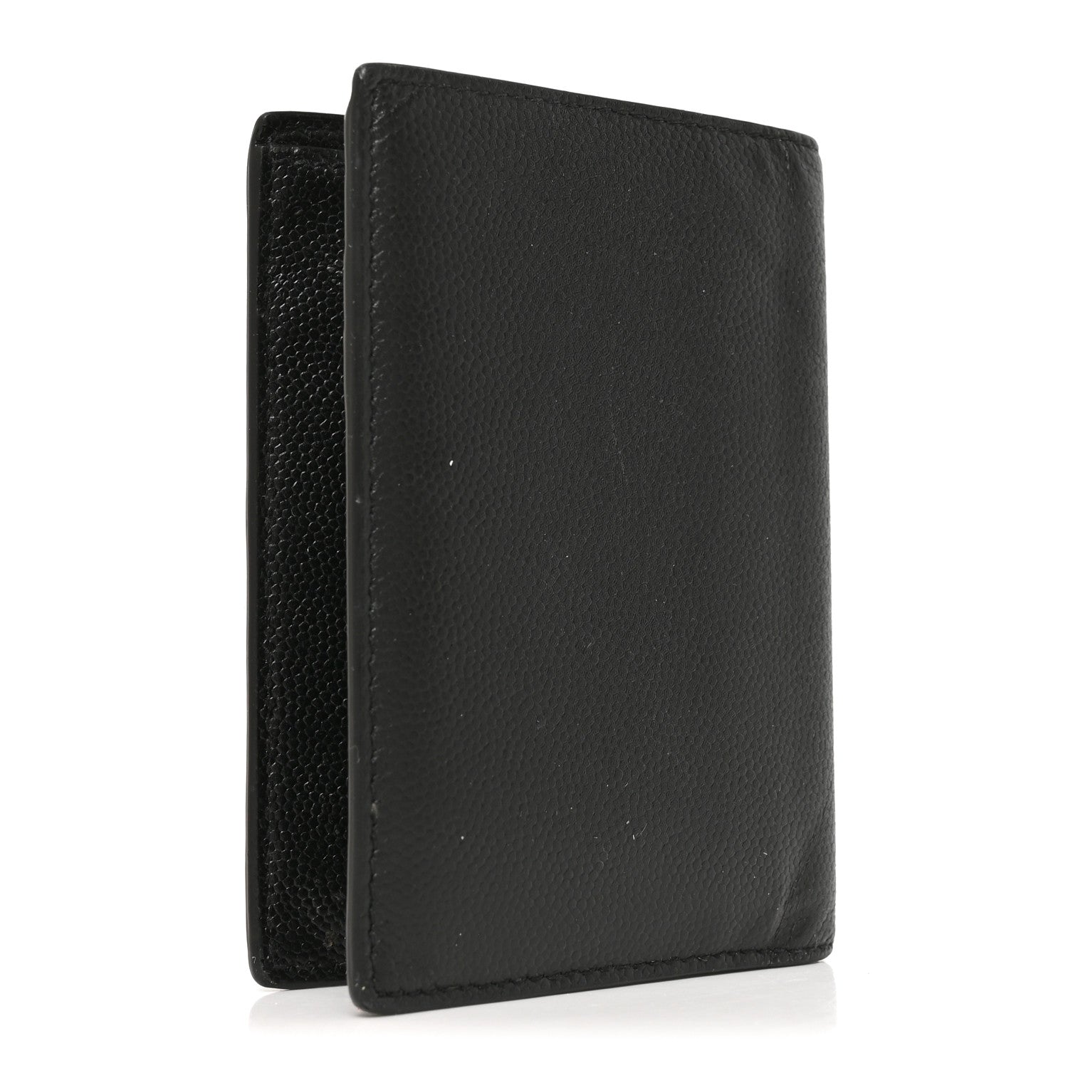 Saint Laurent Grain De Poudre Monogram Bi-Fold Wallet Black 3 of 7