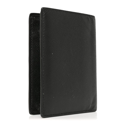 Saint Laurent Grain De Poudre Monogram Bi-Fold Wallet Black 3 of 7