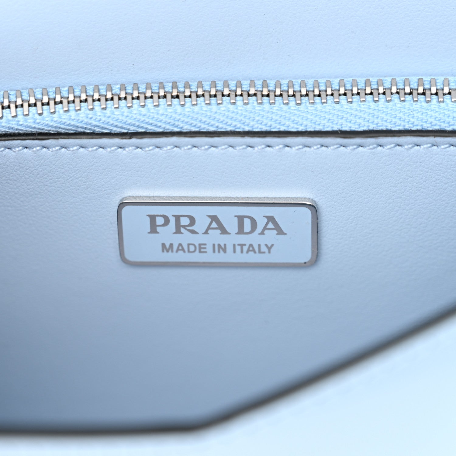 Prada Spazzolato Flap Slide Chain Shoulder Bag Celeste 6 of 11