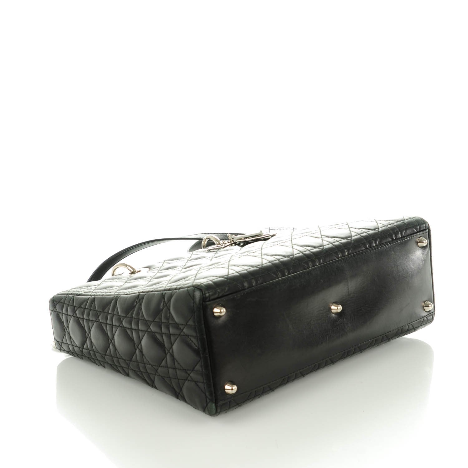 Christian Dior Lambskin Cannage Large Lady Dior Black 4 of 7