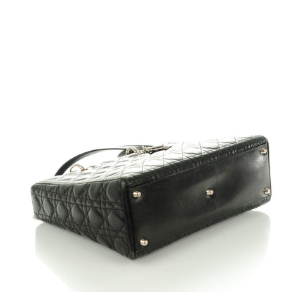 Christian Dior Lambskin Cannage Large Lady Dior Black 4 of 7