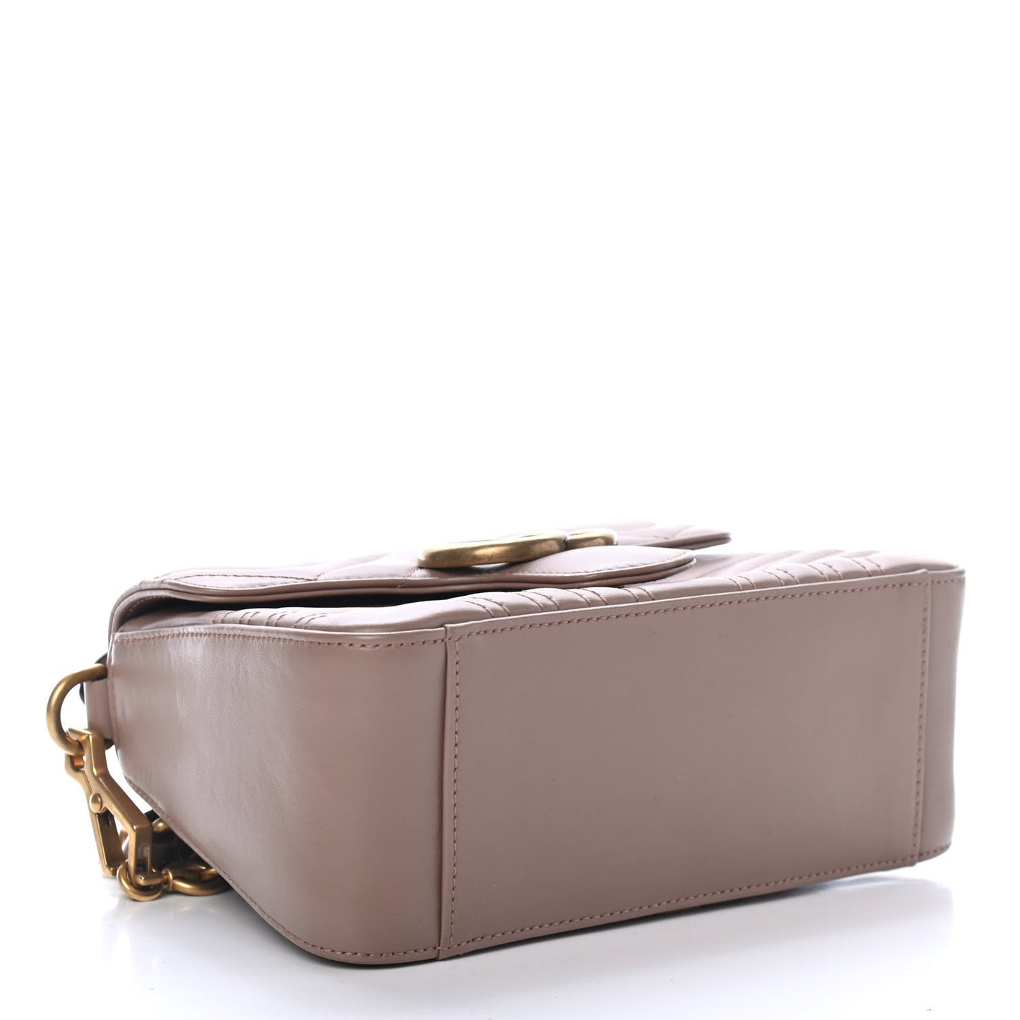 Calfskin Matelasse Mini GG Marmont Top Handle Shoulder Bag Porcelain Rose