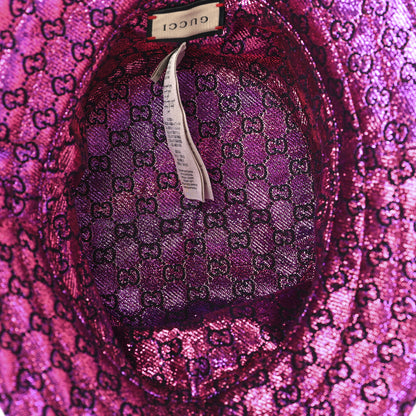 Gucci Canvas Lame GG Monogram Reversible Bucket Hat S Fuxia Pink 7 of 14