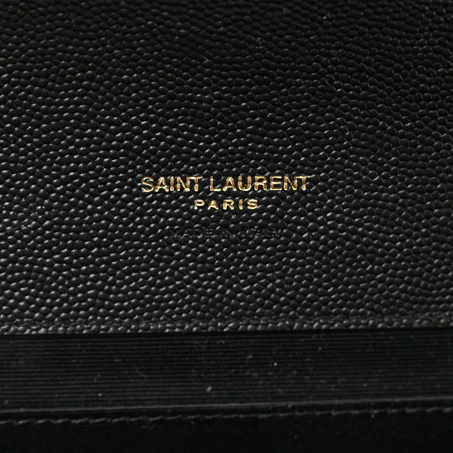 Grain De Poudre Matelasse Chevron Monogram Envelope Clutch Black