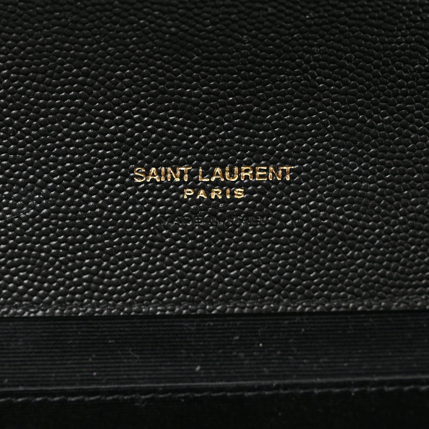 Saint Laurent Grain De Poudre Matelasse Chevron Monogram Envelope Clutch Black 7 of 8