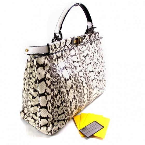 Snakeskin Large Peekaboo Iconic Satchel