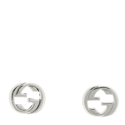 Gucci Sterling Silver Interlocking GG Stud Earrings 1 of 4