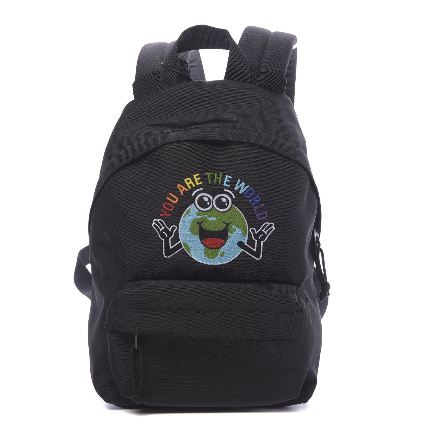 Balenciaga Nylon Embroidered You Are The World Explorer Backpack S Black 1 of 10