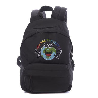 Balenciaga Nylon Embroidered You Are The World Explorer Backpack S Black 1 of 10