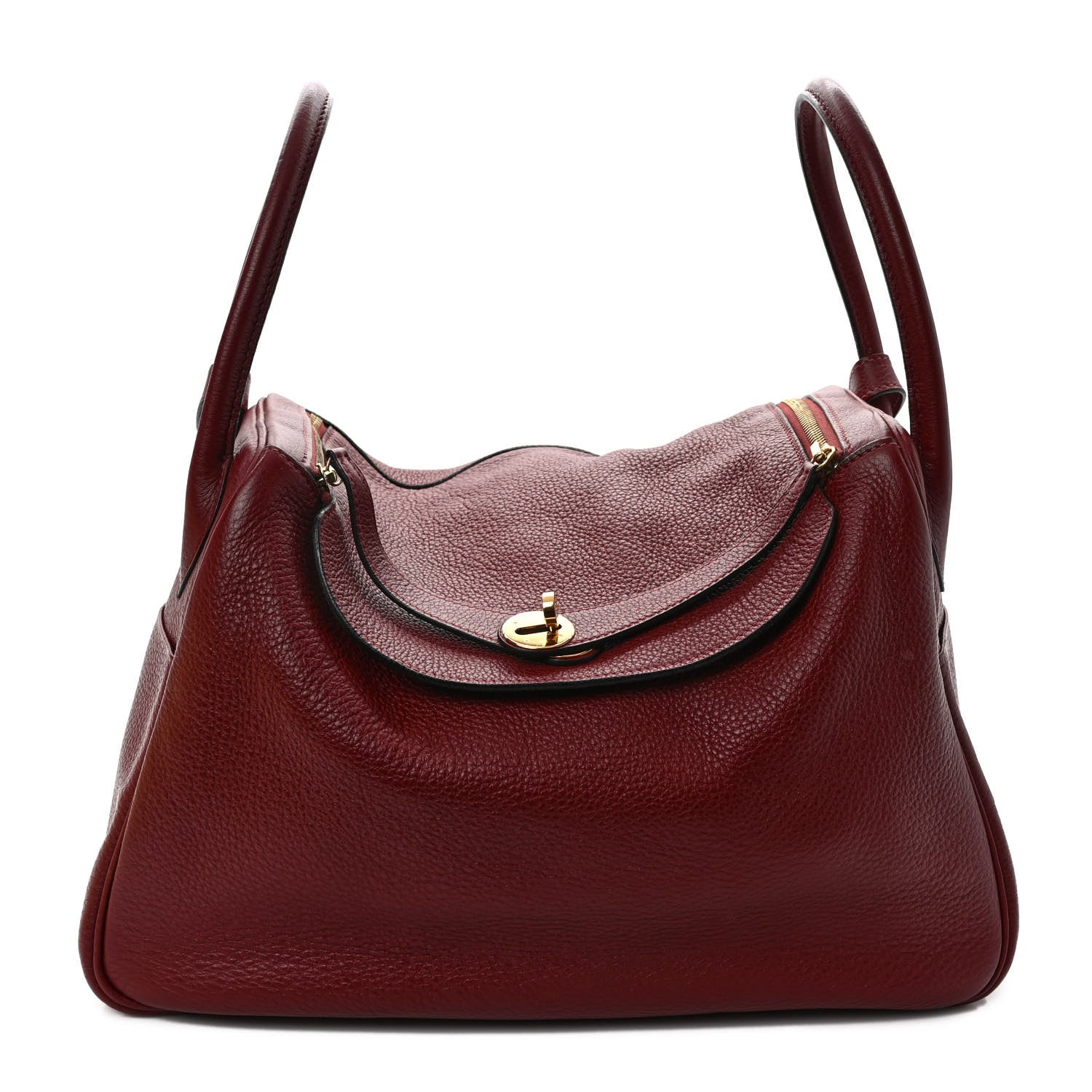 Hermes Taurillon Clemence Lindy 34 Rouge H 1 of 9