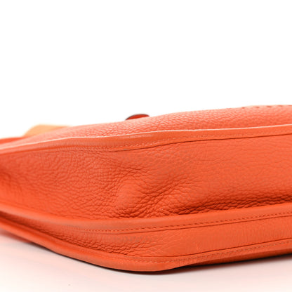 Hermes Taurillon Clemence Evelyne III PM Orange 9 of 14