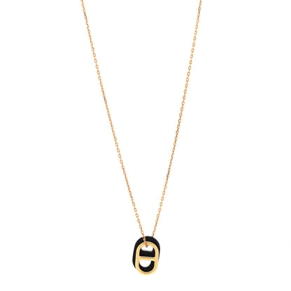 Hermes Swift O'Maillon Pendant Necklace Black 1 of 6