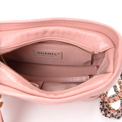 Chanel Aged Calfskin Quilted Small Gabrielle Hobo Pink 5 of 11