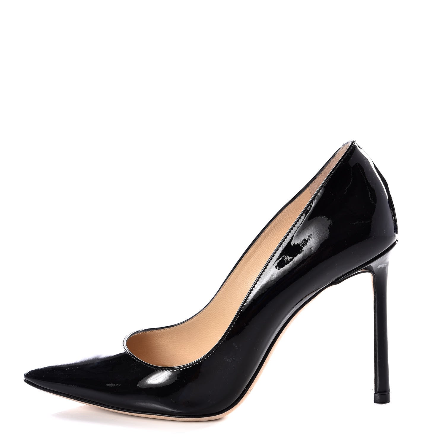 Jimmy Choo Patent Pointy Toe Romy 100 Pumps 36 Black 2 of 19