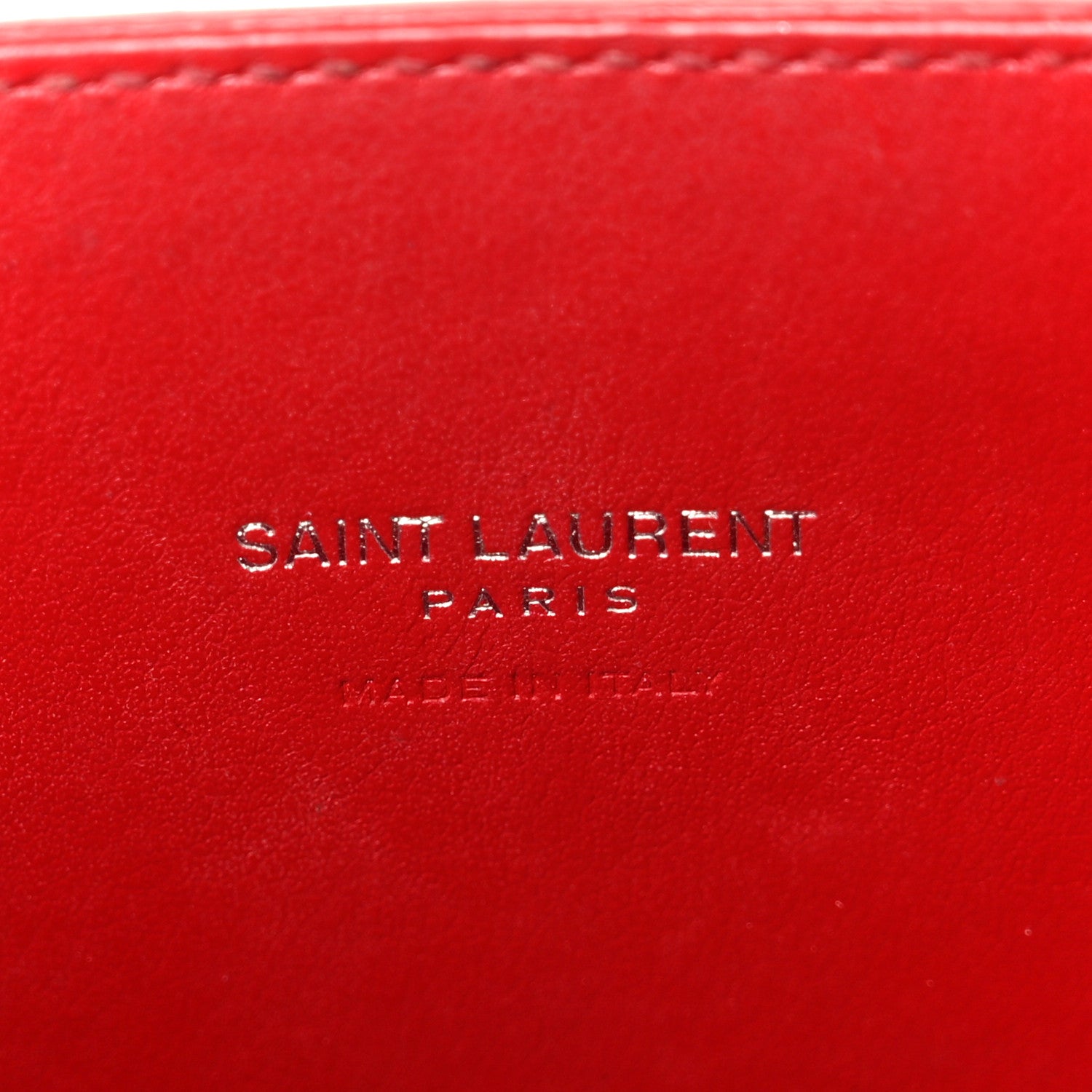 Saint Laurent Calfskin Crocodile Embossed Nano Sac De Jour Red 5 of 13
