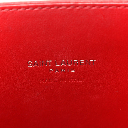 Saint Laurent Calfskin Crocodile Embossed Nano Sac De Jour Red 5 of 13