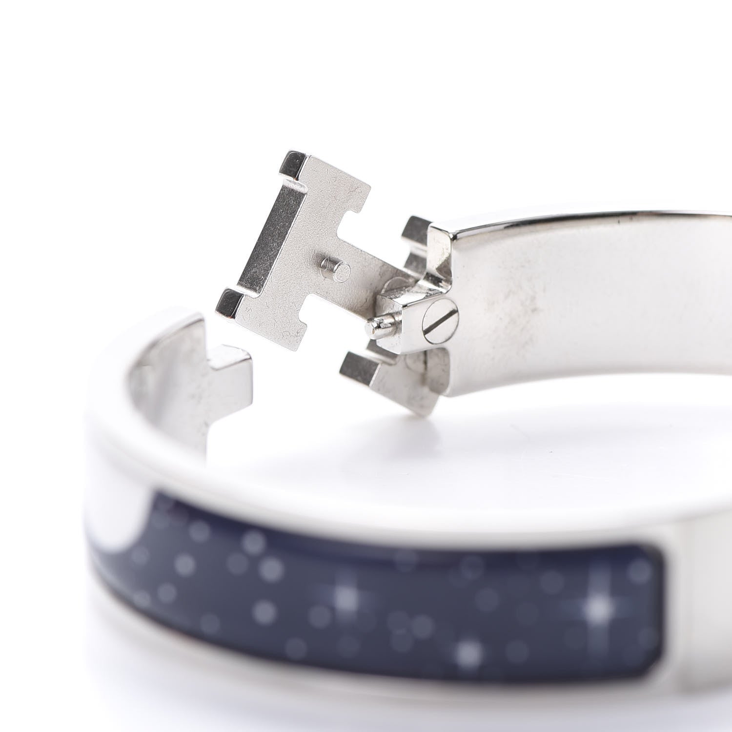 Hermes Enamel Narrow Space Derby Clic Clac H Bracelet PM Indigo Multicolor 5 of 6