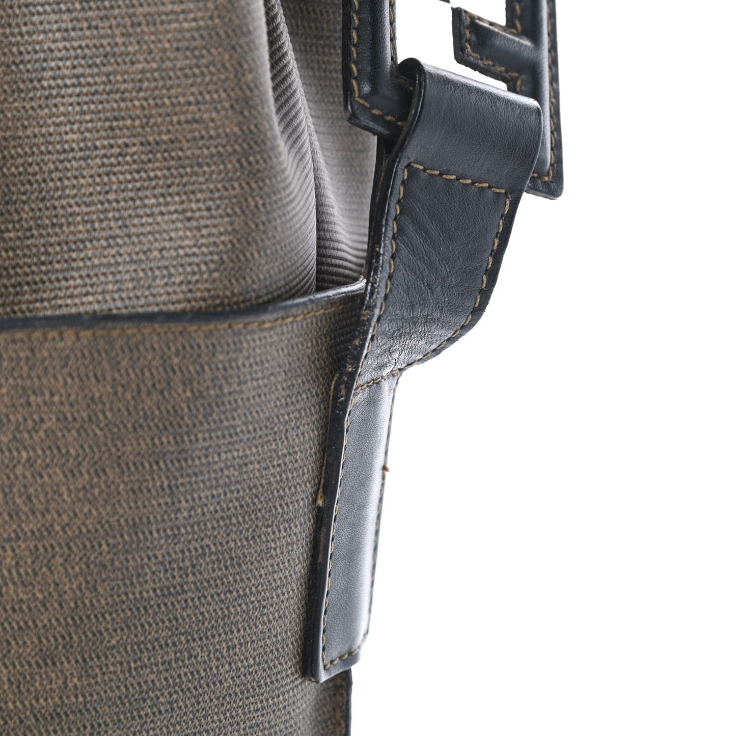 Coated Canvas Bucket Bag Brown