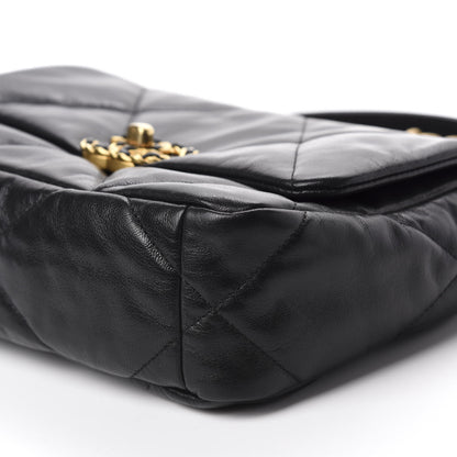 Chanel Goatskin Quilted Medium 19 Flap Black 7 of 11