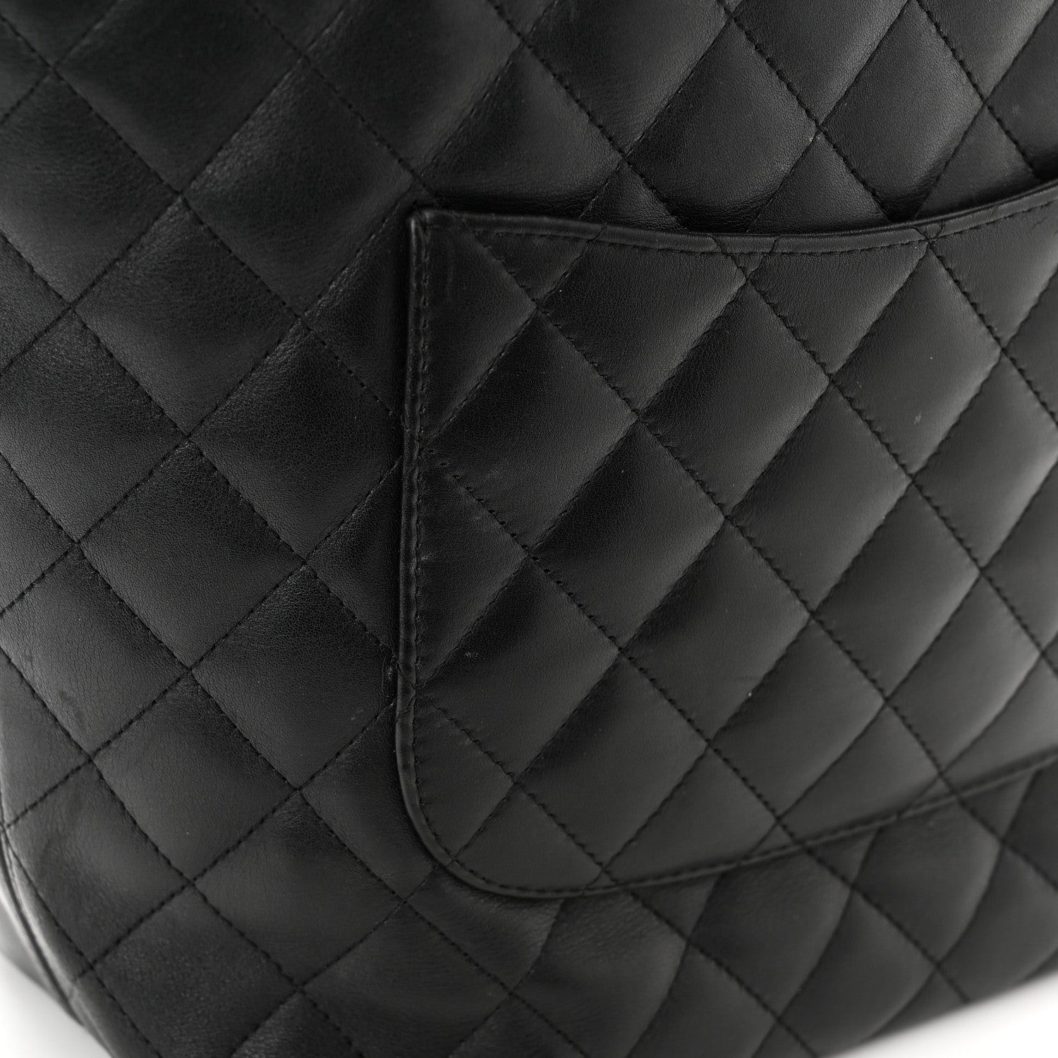 Chanel Calfskin Quilted Medium Cambon Tote Black White 12 of 15