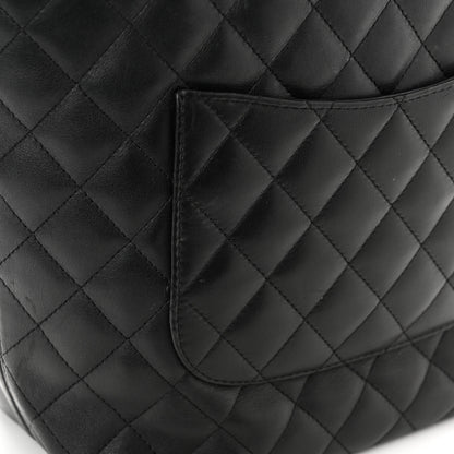 Chanel Calfskin Quilted Medium Cambon Tote Black White 12 of 15