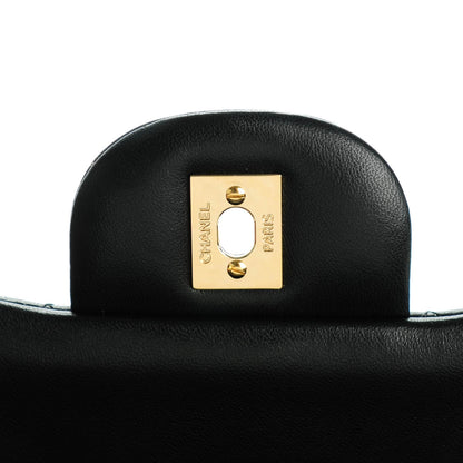 Chanel Lambskin Quilted Jumbo Double Flap Black 7 of 9