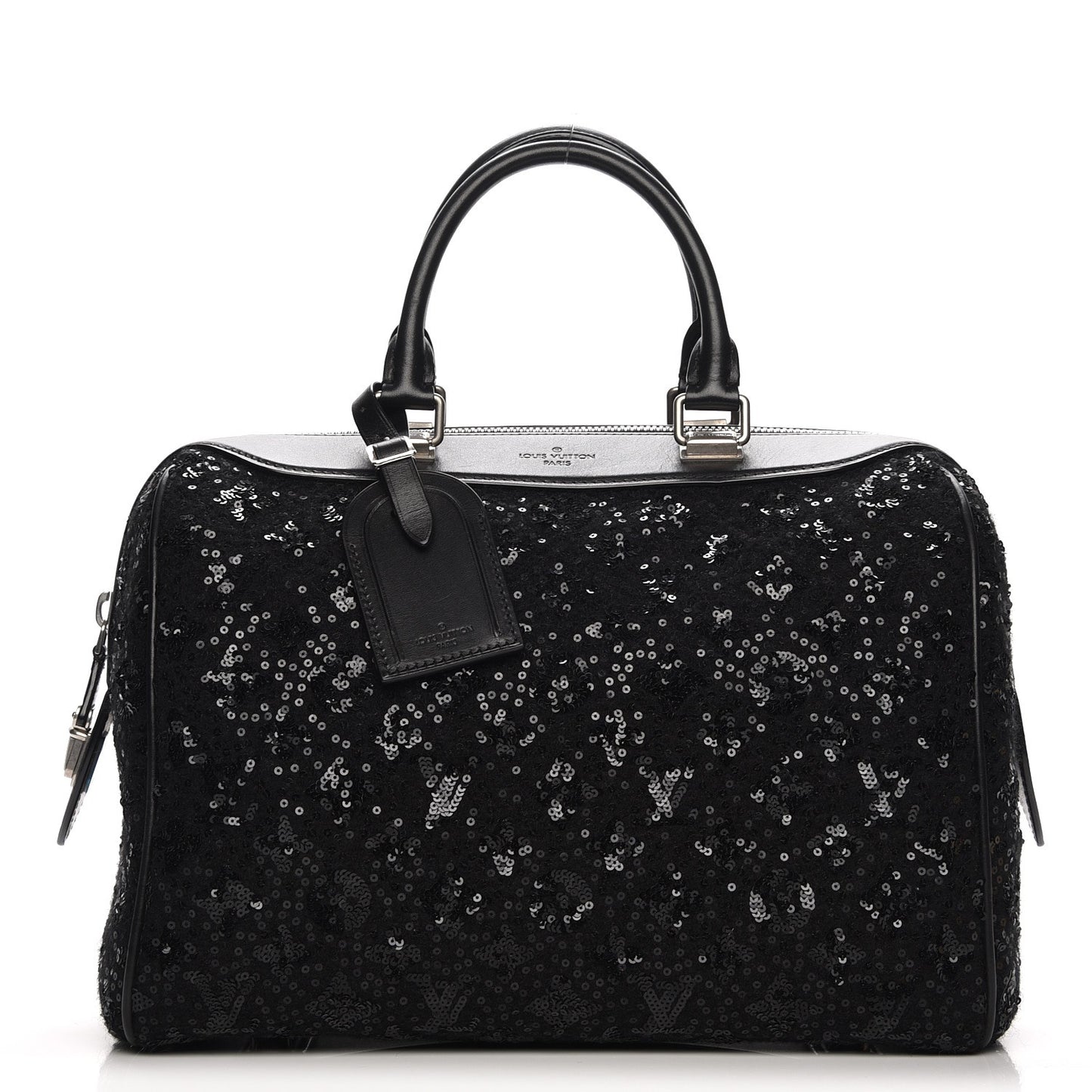 Sequin Monogram Sunshine Express Speedy Black