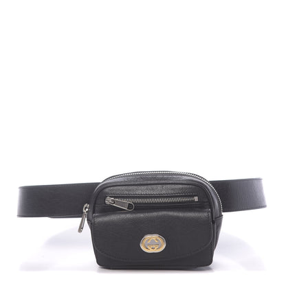 Gucci Fluffy Calfskin Mini Morpheus Belt Bag 90 36 Black 1 of 11