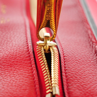 Celine Drummed Calfskin Suede Medium Trapeze Coquelicot 8 of 8