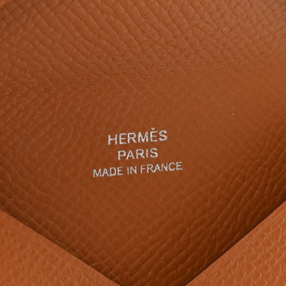 Hermes Epsom Calvi Card Case Gold 6 of 7