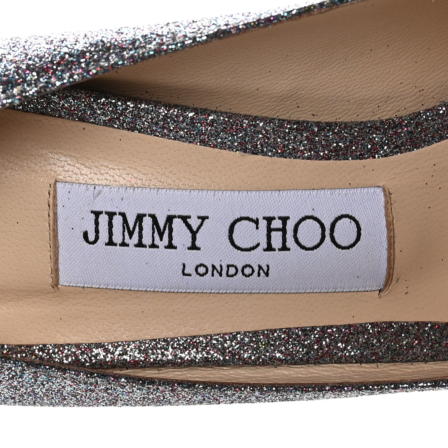 Jimmy Choo JIMMY CHOO Glitter Fabric Love 100 Pumps 37.5 Multicolor 6 of 8