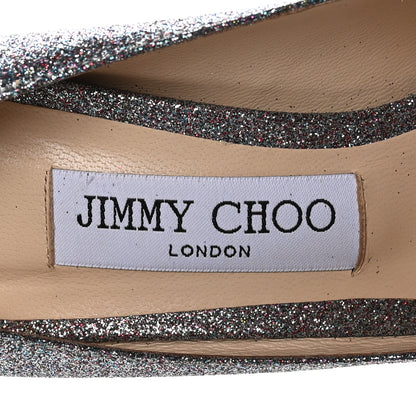 Jimmy Choo JIMMY CHOO Glitter Fabric Love 100 Pumps 37.5 Multicolor 6 of 8