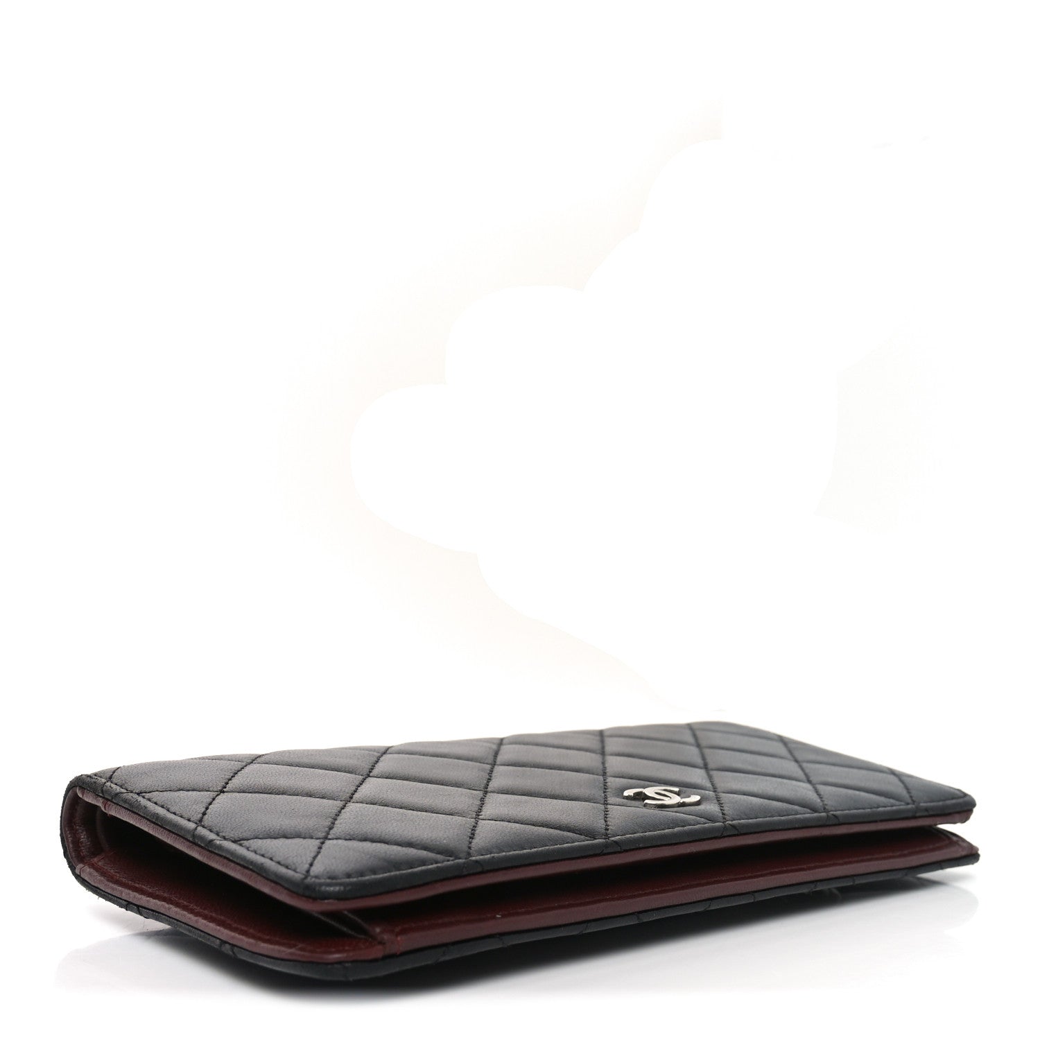 Chanel Lambskin Quilted Yen Wallet Black 4 of 8