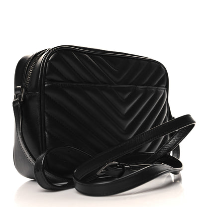 Saint Laurent Calfskin Matelasse Monogram Lou Camera Bag Black 3 of 10