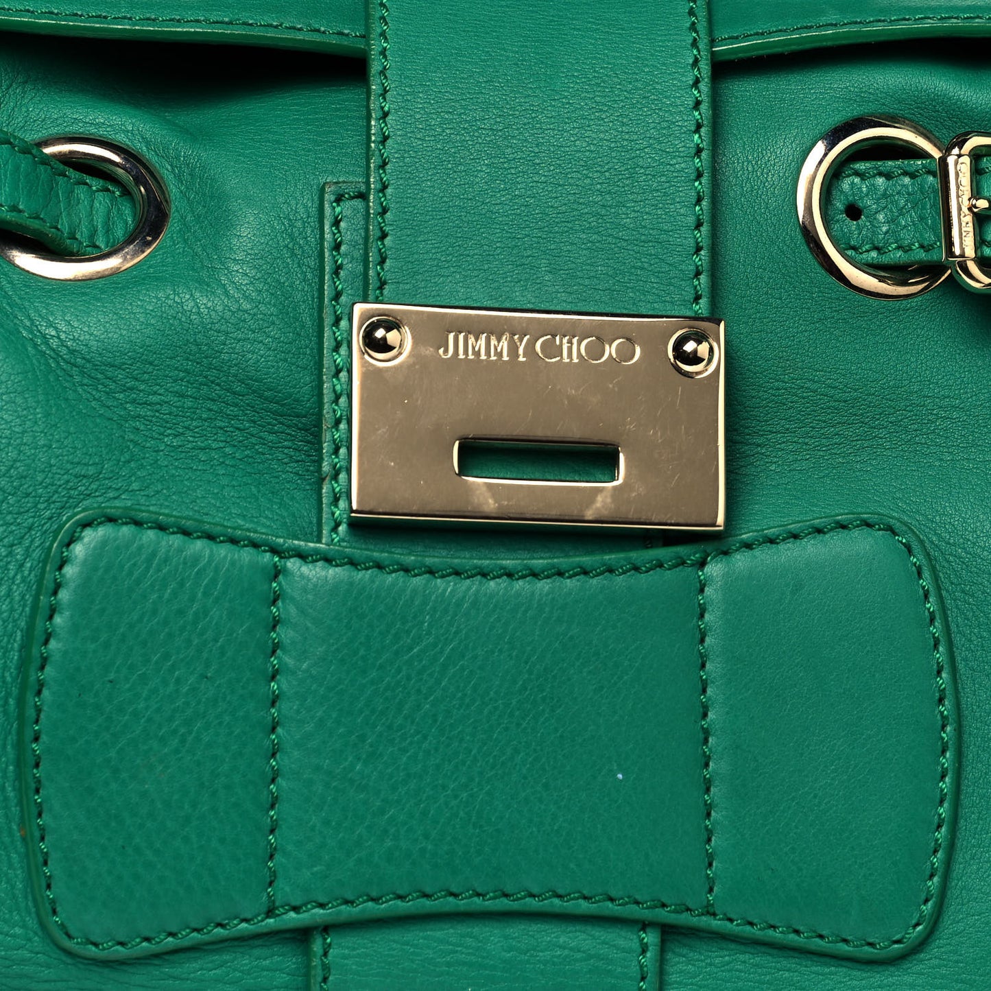 Grainy Calfskin Small Ramona Satchel Green