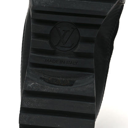 Louis Vuitton Nylon Embroidered Monogram Suede Laureate Platform Desert Boots 38 Kaki 7 of 9