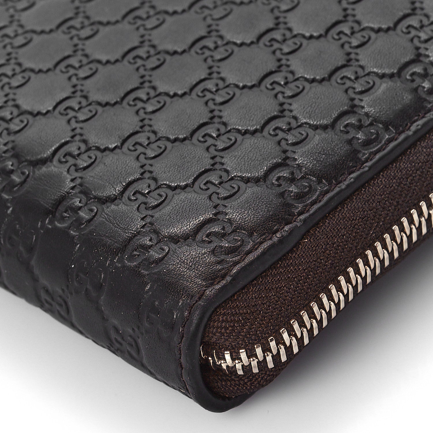 Gucci Microguccissima Large Zip Around Organizer Wallet Black 8 of 9