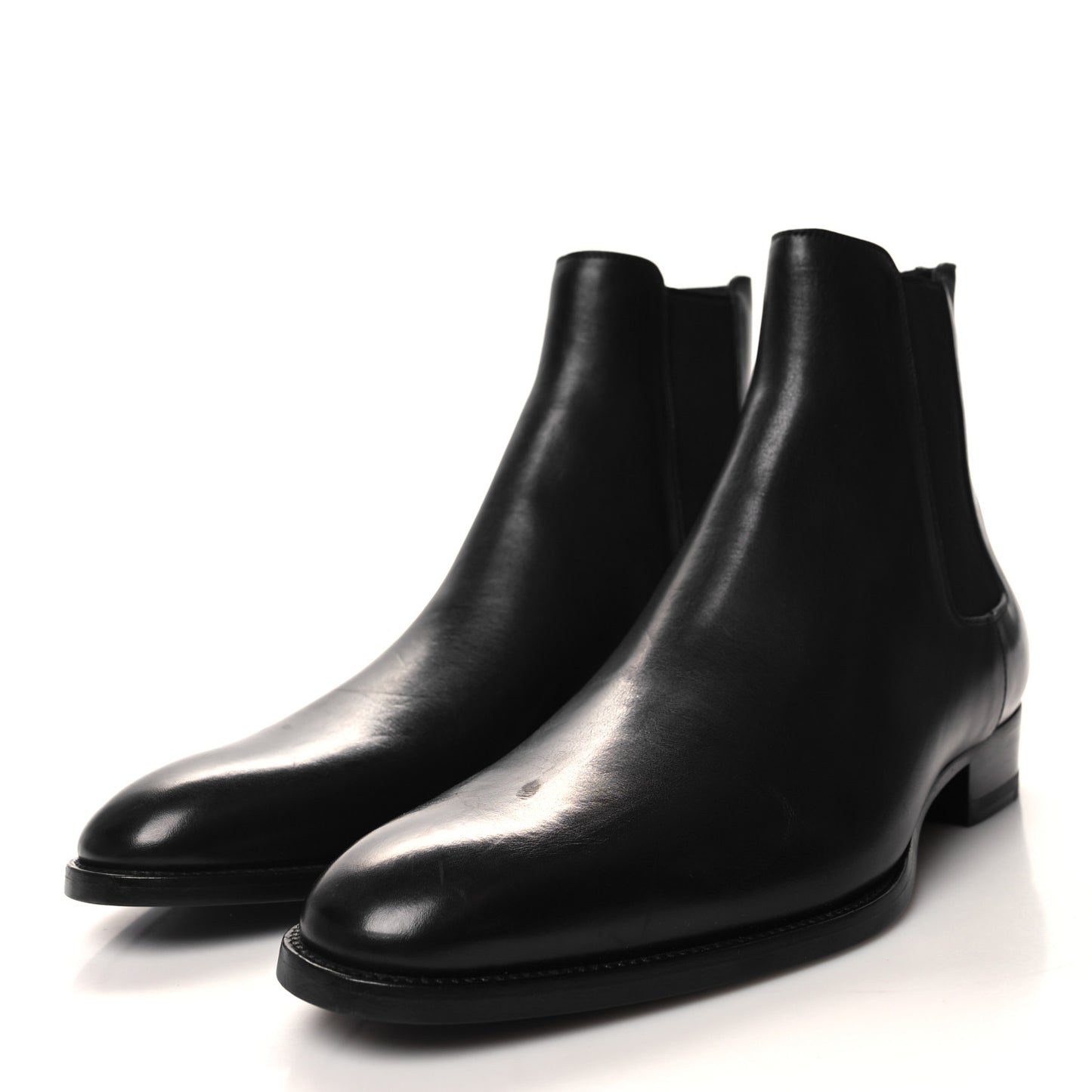 Calfskin Mens Wyatt Chelsea Boots 41 Black
