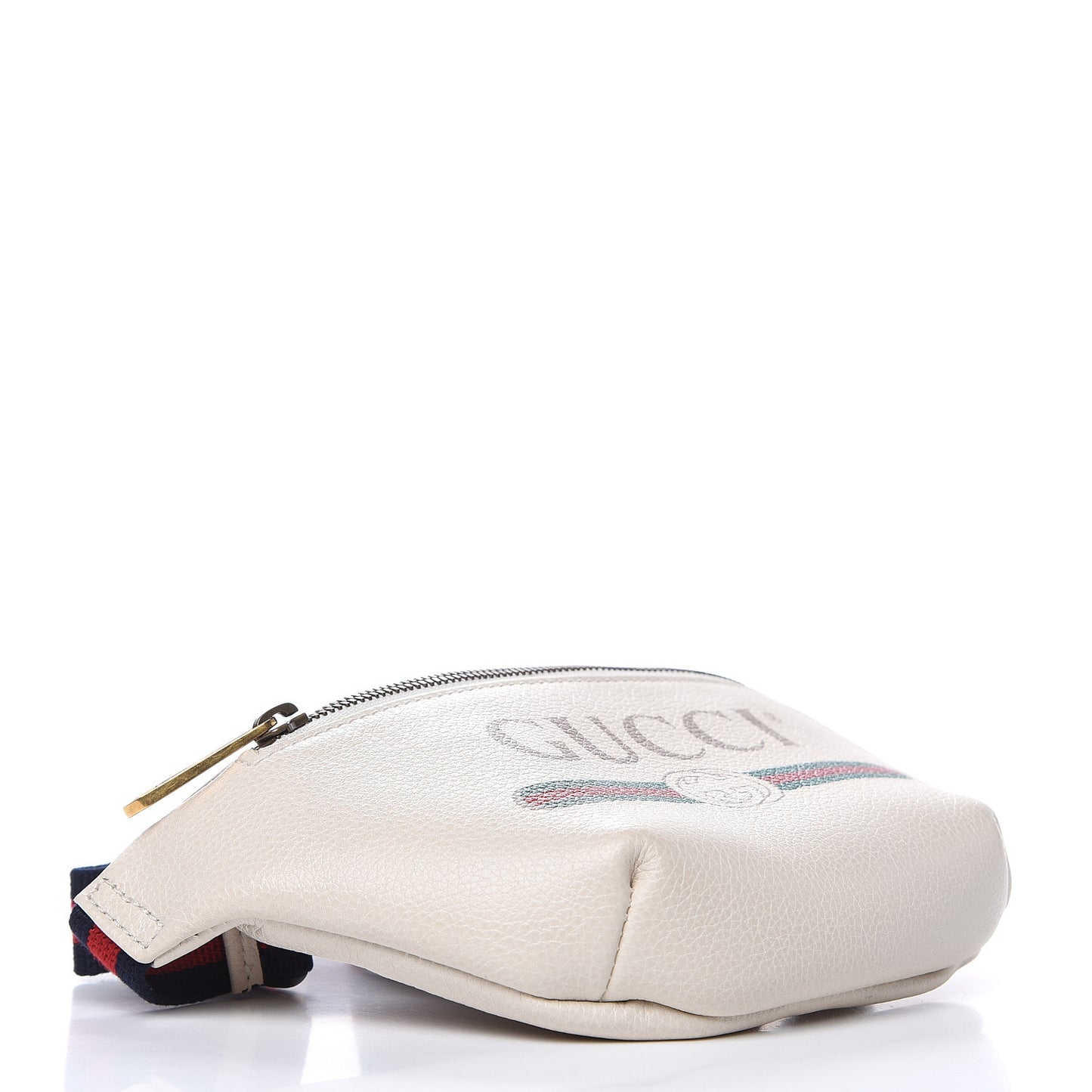 Grained Calfskin Small Logo Belt Bag White