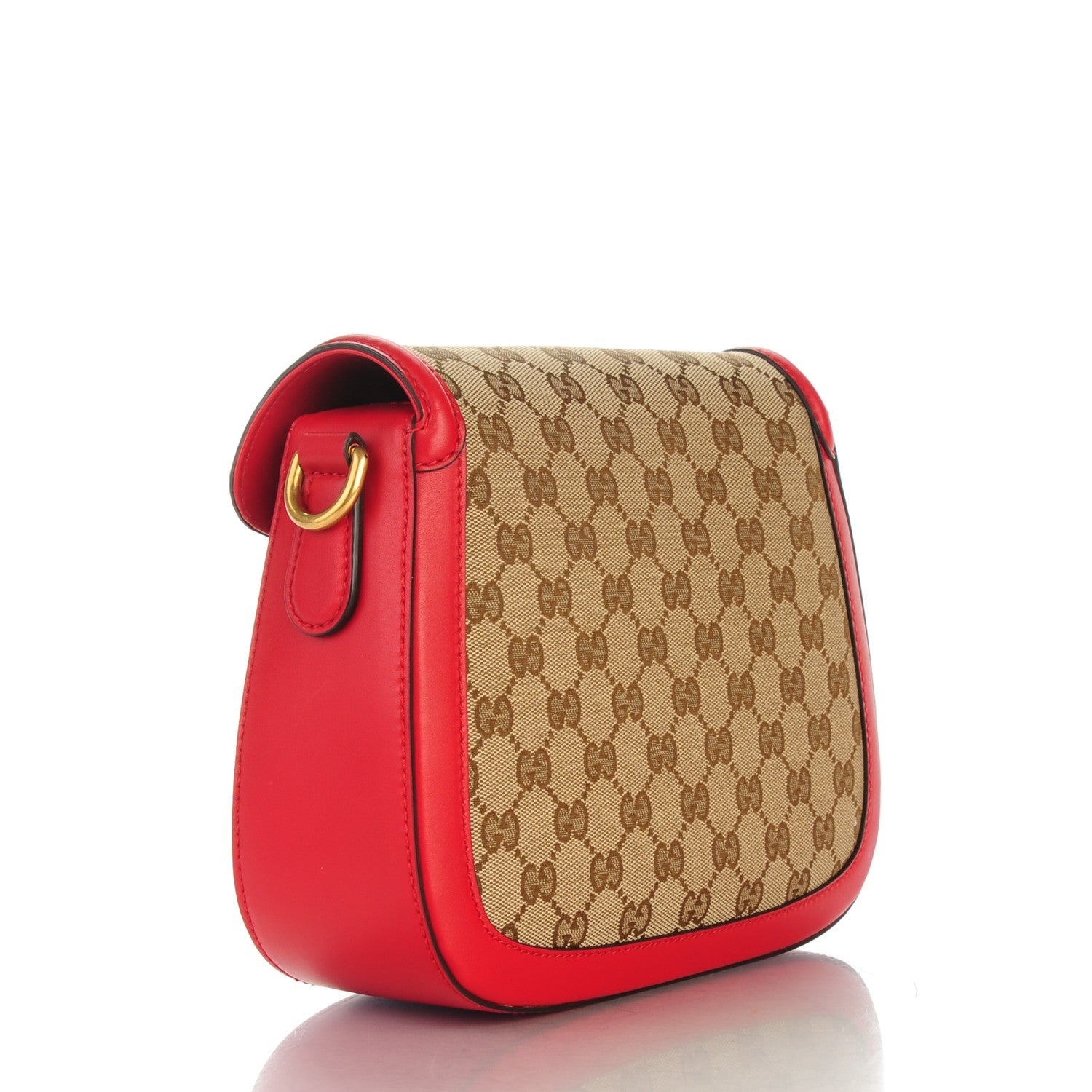 Gucci Monogram Ruinart Calfskin Medium Lady Web Shoulder Bag Beige Ebony Hibiscus Red 2 of 10