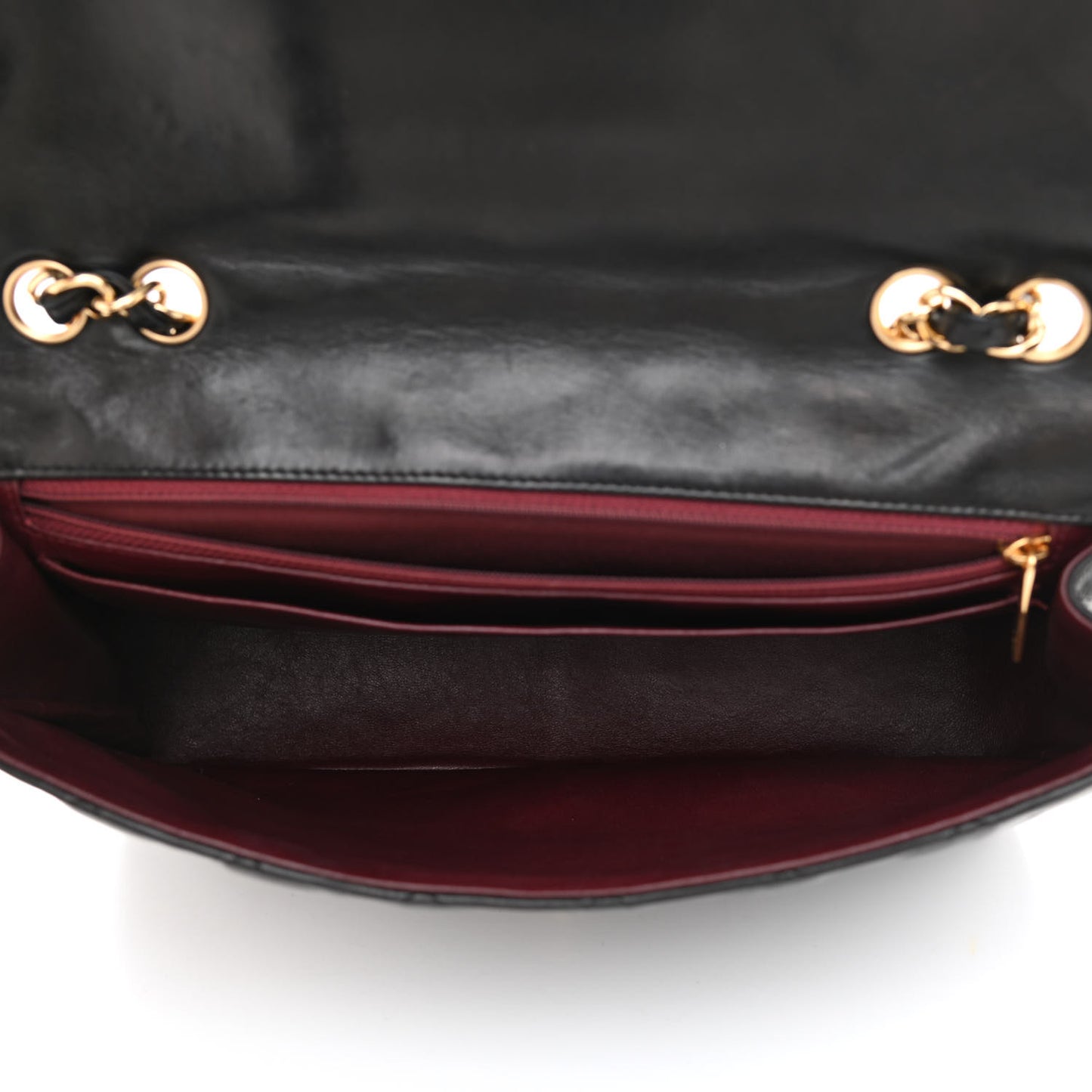Lambskin Quilted Jumbo Single Flap Black