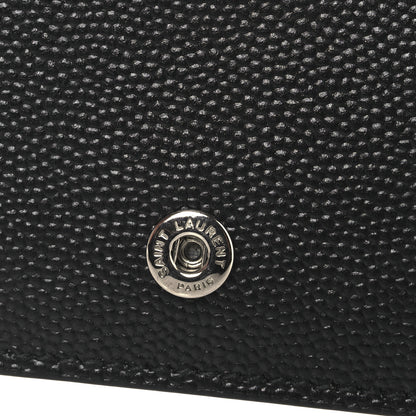 Saint Laurent Grain De Poudre Business Card Case Black 6 of 9