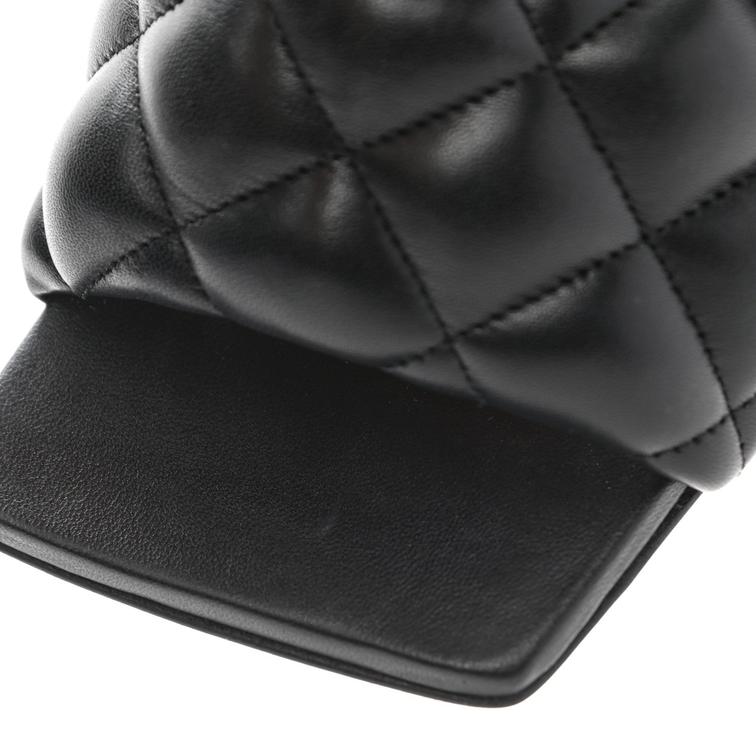 Bottega Veneta Nappa Matelasse Padded Mule Sandals 35 Black 10 of 10