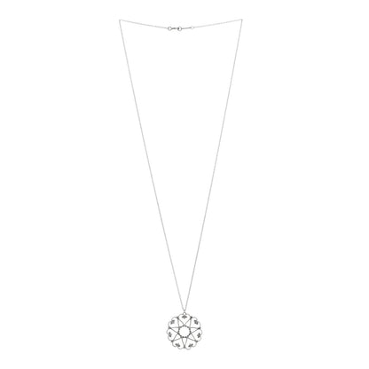 Tiffany Sterling Silver Paloma Picasso Hearts Medallion Pendant Necklace 3 of 5