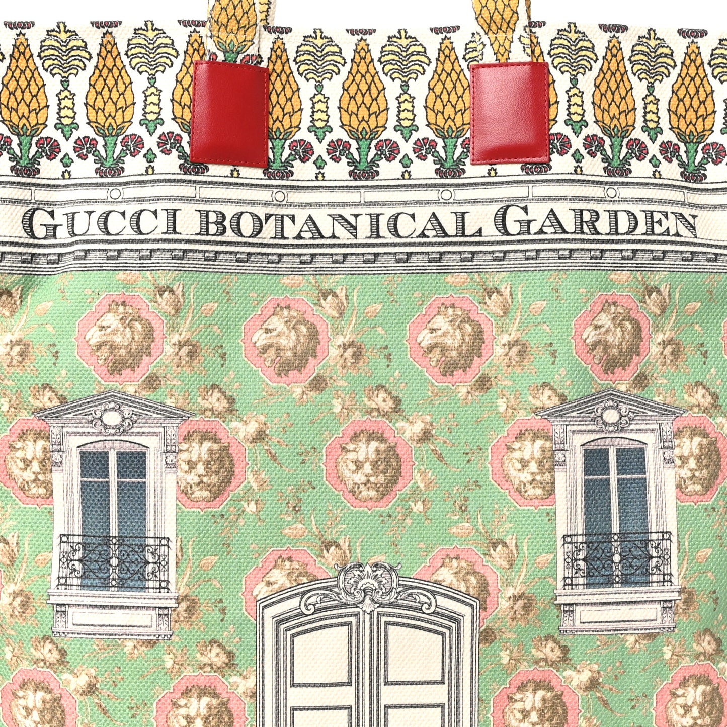 Canvas Botanical Garden Vertical Tote Multicolor